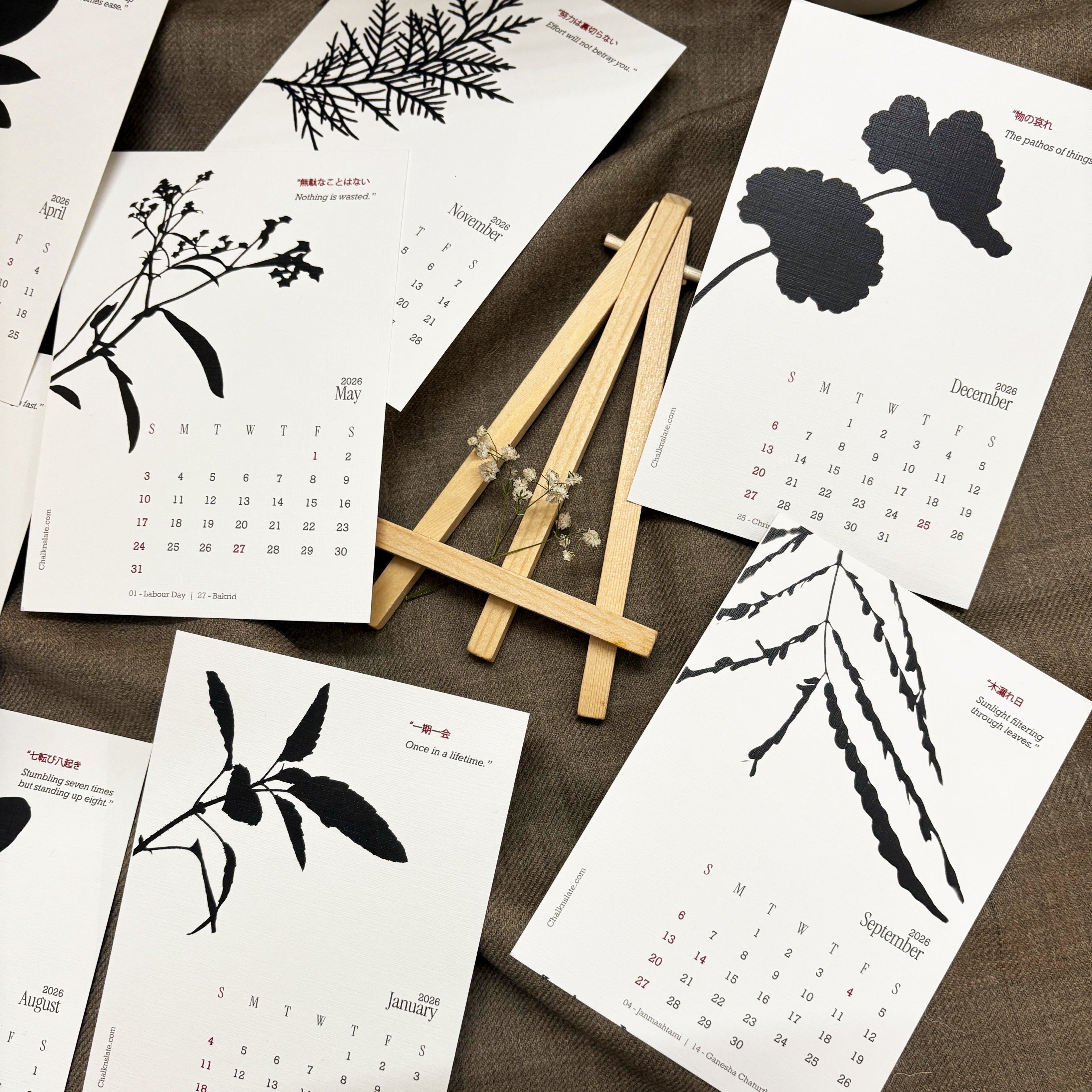 Artisanal Desk Calendar 2026