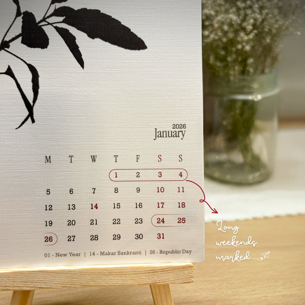 Artisanal Desk Calendar 2026
