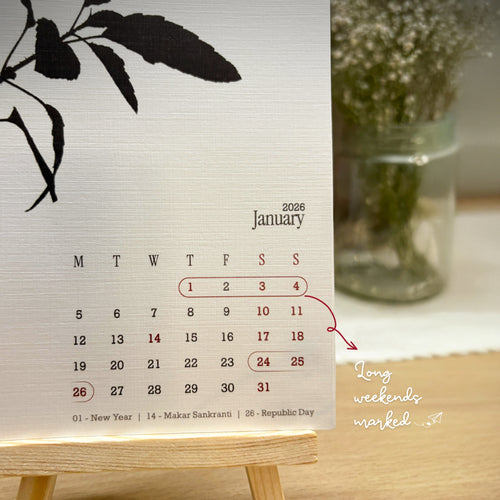 Artisanal Desk Calendar 2026