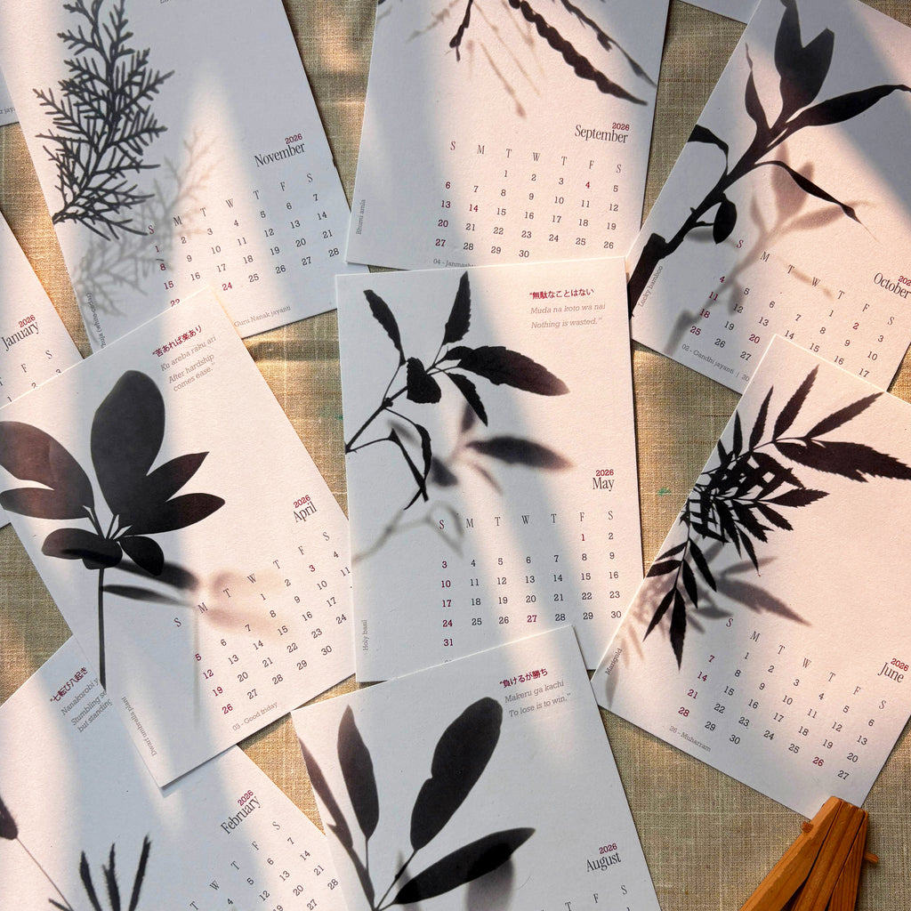 Artisanal 2026 Desk Calendar | Cotton Rag Paper